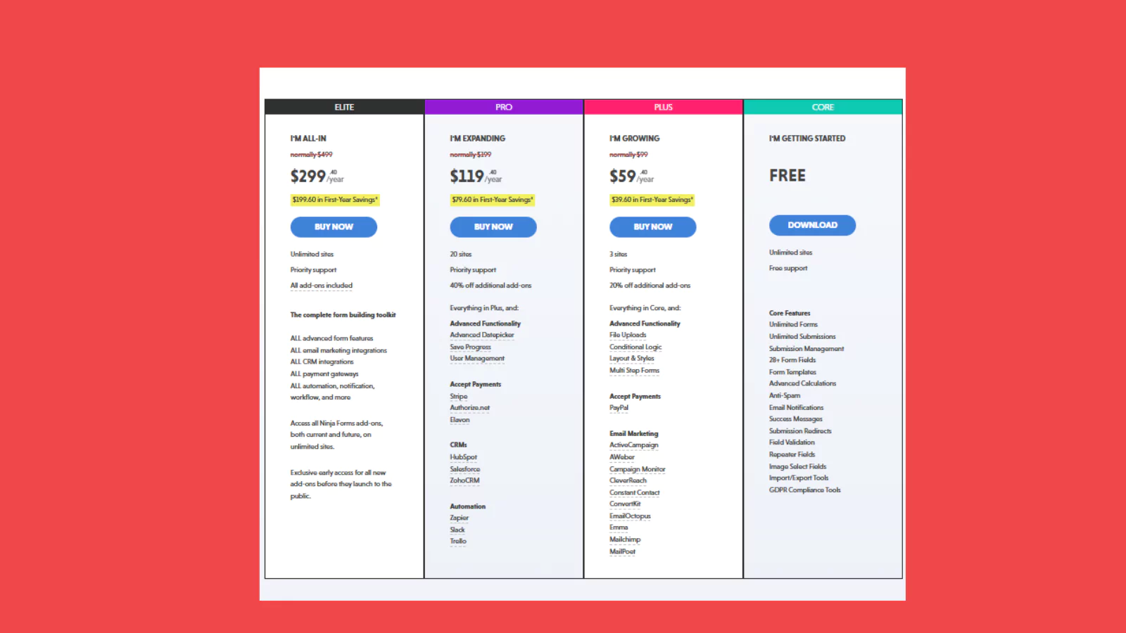 ninjaforms-pricing