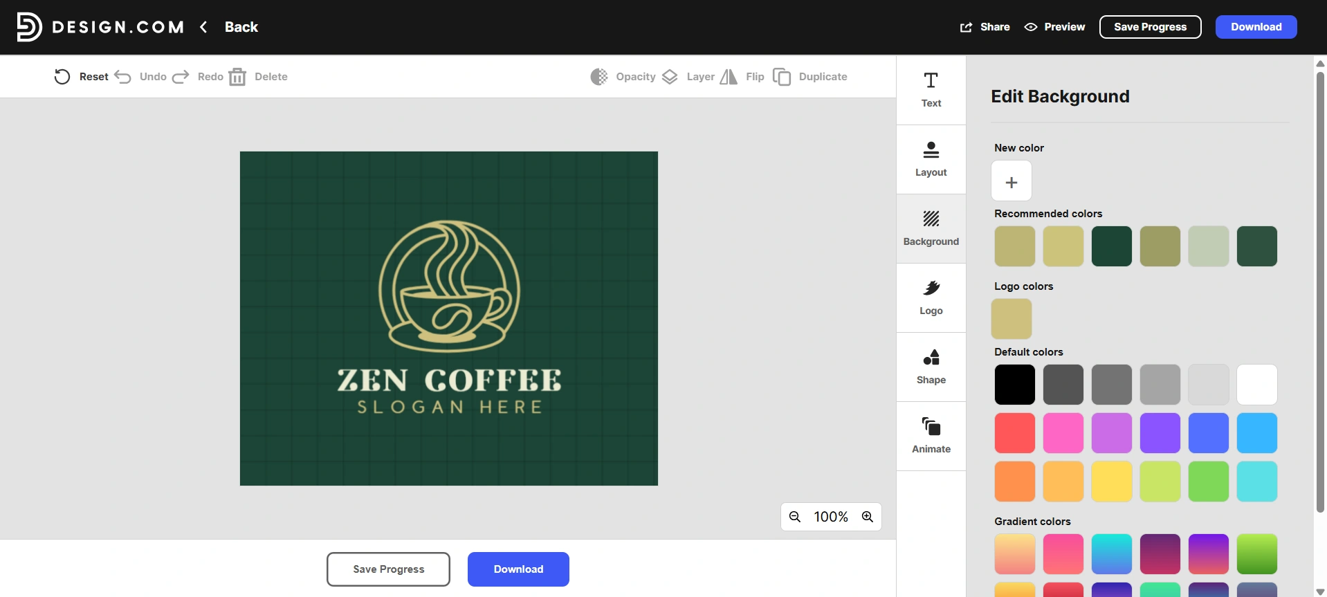 Next is to customize customize-background-Design.com